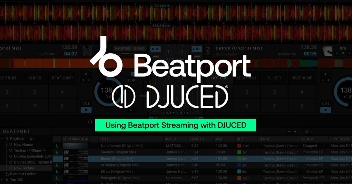 How to use DJUCED with Beatport Streaming
